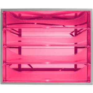 Exacompta ECOBOX 4 zásuvky malina 348x284x234mm...