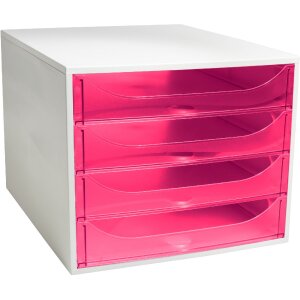 Exacompta ECOBOX 4 zásuvky malina 348x284x234mm...