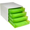 Exacompta OBOX zásuvkový box 4 zásuvky jablkovo zelená 348x284x234 mm