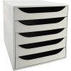 Exacompta ECOBOX zásuvkový box 5 zásuviek sivá DIN A4+ 348x284x290 mm