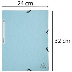 Exacompta 55528E Zakladač s elastickým uzáverom Aquarel Pastelová modrá DIN A4 400g/m²