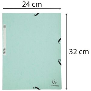 Exacompta 55533E Zakladač Aquarel A4, pastelovo zelená farba, drevotrieska 400g/m²