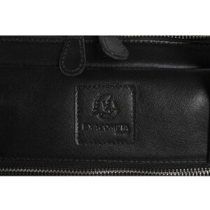 Exacompta taška cez rameno na notebook 2 priehradky čierna koža Exactive black