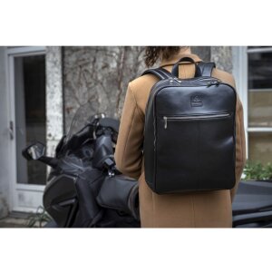 Exacompta 17637E Batoh na notebook kožený čierny vodoodpudivý 17 palcový Exactive
