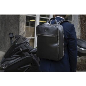 Exacompta 17637E Batoh na notebook kožený čierny vodoodpudivý 17 palcový Exactive