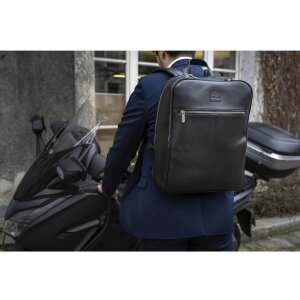 Exacompta 17637E Batoh na notebook kožený čierny vodoodpudivý 17 palcový Exactive