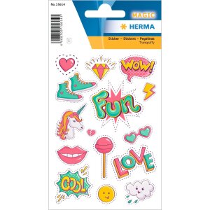 HERMA Trendy Patches - farebné samolepky Transpuffy