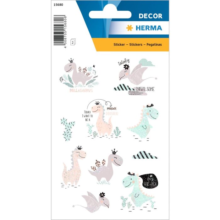 Nálepky HERMA Dino Girl & She Rex
