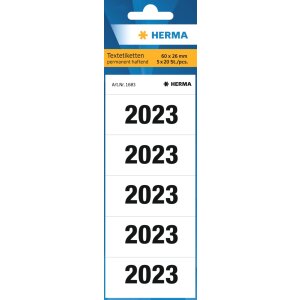 HERMA čísla roku 2023 pre zakladače, 60 x 26 mm,...