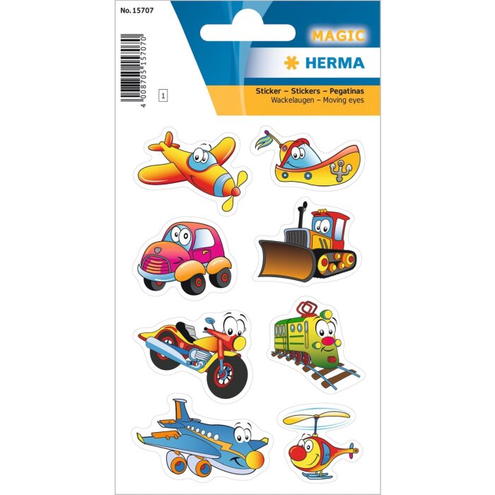 Vozidlá HERMA so smiešnymi vrtiacimi sa očami