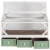 Clayre & Eef 5H0471 Dekorácia skleník 76x33x51 cm biela