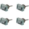 Clayre & Eef 64865 Súprava 4 transparentných gombíkov na dvere 4x3x2 cm