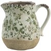 Clayre & Eef 6CE1386M Dekoratívny džbán zelený, biely 16x13x15 cm