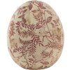 Clayre & Eef 6CE1402L Dekoratívne vajíčko ružové, béžové Ø 14x16 cm