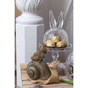 Clayre & Eef 6GL3377 Sklenený zvon priehľadný Ø 14x23 cm