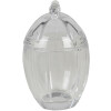 Clayre & Eef 6GL3388 Bonbonnière s vekom Vajce transparentné Ø 9x13 cm