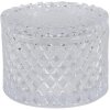 Clayre & Eef 6GL3391 Bonboniéra s vekom Transparentná Ø 11x8 cm