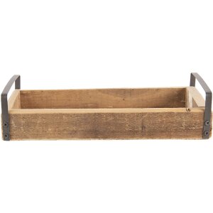 Dekoratívny podnos Clayre & Eef (sada 3 ks) hnedý 35x20x5 - 30x15x5 - 25x10x5 cm