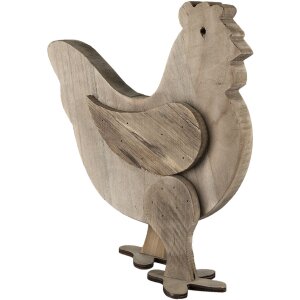 Clayre & Eef 6H2099 Dekoratívne kurča hnedé 31x16x35 cm