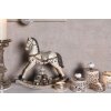Clayre & Eef 6PR0036 Vianočná dekorácia Socha hojdacieho koňa biela 22x5x19 cm