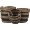 Clayre & Eef 6RO0549 Sada 3 úložných košíkov hnedá Ø 33x33 cm
