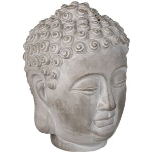 Clayre & Eef 6TE0360M Dekoratívny Budha sivý 15x15x19 cm
