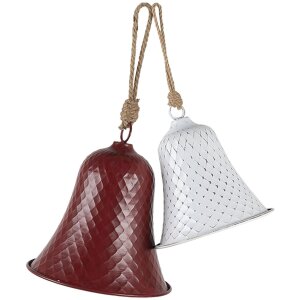 Clayre & Eef 6Y4607 Zvonček liatinový biely...