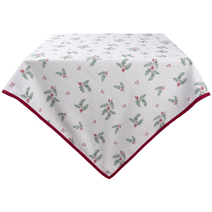 Clayre & Eef HCH01 Obrus Square White, Red 100x100 cm