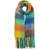 Clayre & Eef JZSC0615BL Zimný šál dámsky modrý 35x210 cm