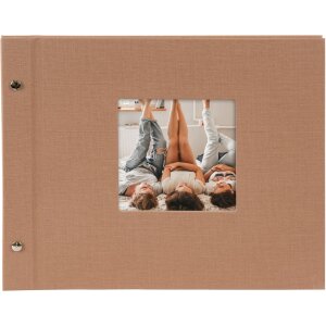 Goldbuch skrutkovací album Bella Vista lieskový orech 30x25 cm 40 bielych strán