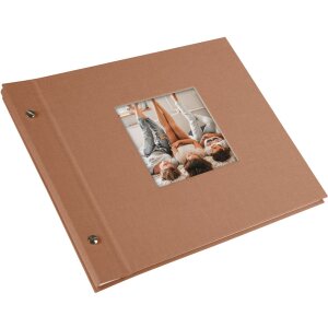 Goldbuch skrutkovací album Bella Vista lieskový orech 30x25 cm 40 bielych strán