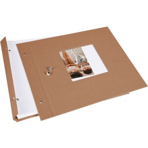 Goldbuch skrutkovací album Bella Vista lieskový orech 30x25 cm 40 bielych strán
