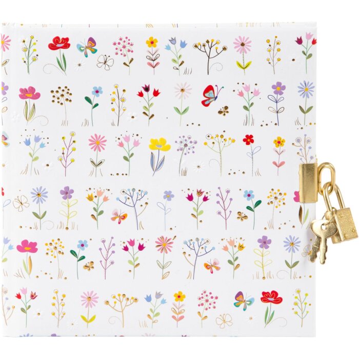 Goldbuch diár Small & Brave biely so zámkom 16,5x16,5 cm 96 bielych strán