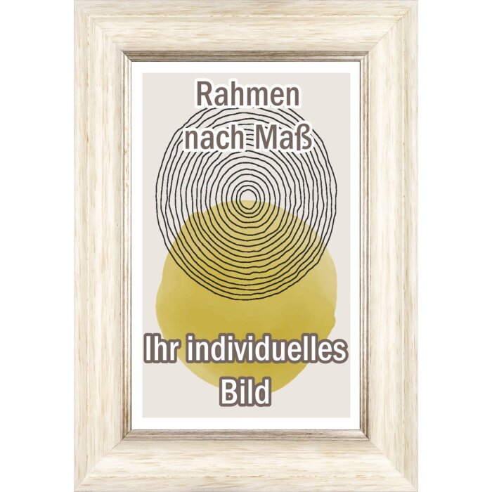Drevený rám Walther Vigo 29,7x42 cm biely so strieborným okrajom číre sklo