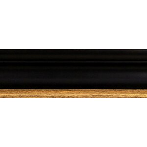Drevený rám Walther Vigo 42x59,4 cm čierny so zlatým okrajom číre sklo