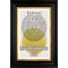 Drevený rám Walther Vigo 42x59,4 cm čierny so zlatým okrajom číre sklo