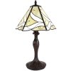 Clayre & Eef 5LL-6189 Tiffany stolová lampa béžová ,hnedá Ø 31x43 cm E27-max 1x40W