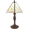 Clayre & Eef 5LL-6189 Tiffany stolová lampa béžová ,hnedá Ø 31x43 cm E27-max 1x40W