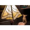 Clayre & Eef 5LL-6189 Tiffany stolová lampa béžová ,hnedá Ø 31x43 cm E27-max 1x40W