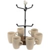 Clayre & Eef 6CE1343 Držiak na poháre biely Ø 14x39 cm