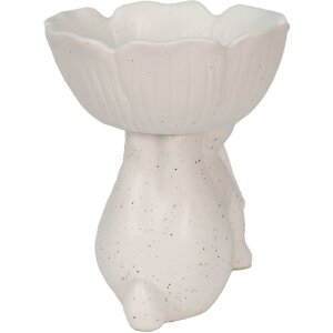 Clayre & Eef 6CE1429 Dekoratívny králik biely 15x11x14 cm