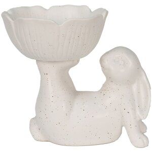 Clayre & Eef 6CE1429 Dekoratívny králik biely 15x11x14 cm