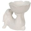 Clayre & Eef 6CE1429 Dekoratívny králik biely 15x11x14 cm