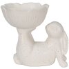 Clayre & Eef 6CE1429 Dekoratívny králik biely 15x11x14 cm