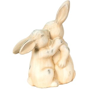 Clayre & Eef 6CE1485 Dekoratívny králik biely, sivý 20x10x25 cm