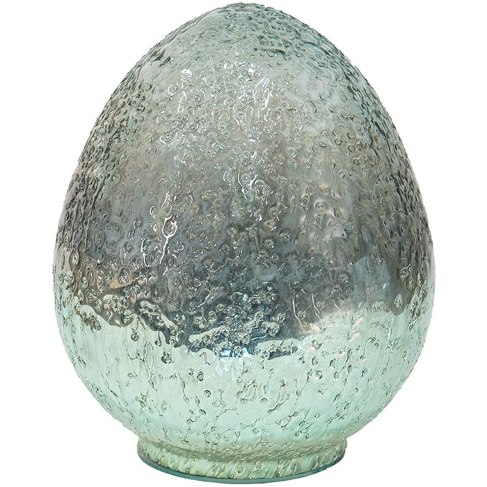 Clayre & Eef 6GL3527 Dekoratívne vajíčko modré 13x13x19 cm