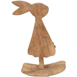 Clayre & Eef 6H2151L Dekoratívny králik hnedý, ružový 17x7x33 cm