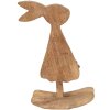 Clayre & Eef 6H2151L Dekoratívny králik hnedý, ružový 17x7x33 cm