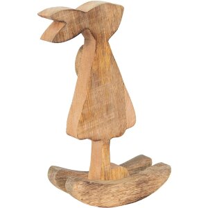 Clayre & Eef 6H2151M Dekoratívny králik hnedý, ružový 14x7x25 cm