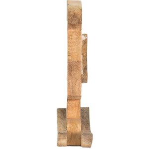 Clayre & Eef 6H2151M Dekoratívny králik hnedý, ružový 14x7x25 cm